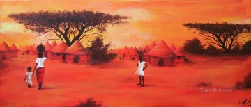 tribus africanas Pinturas al óleo